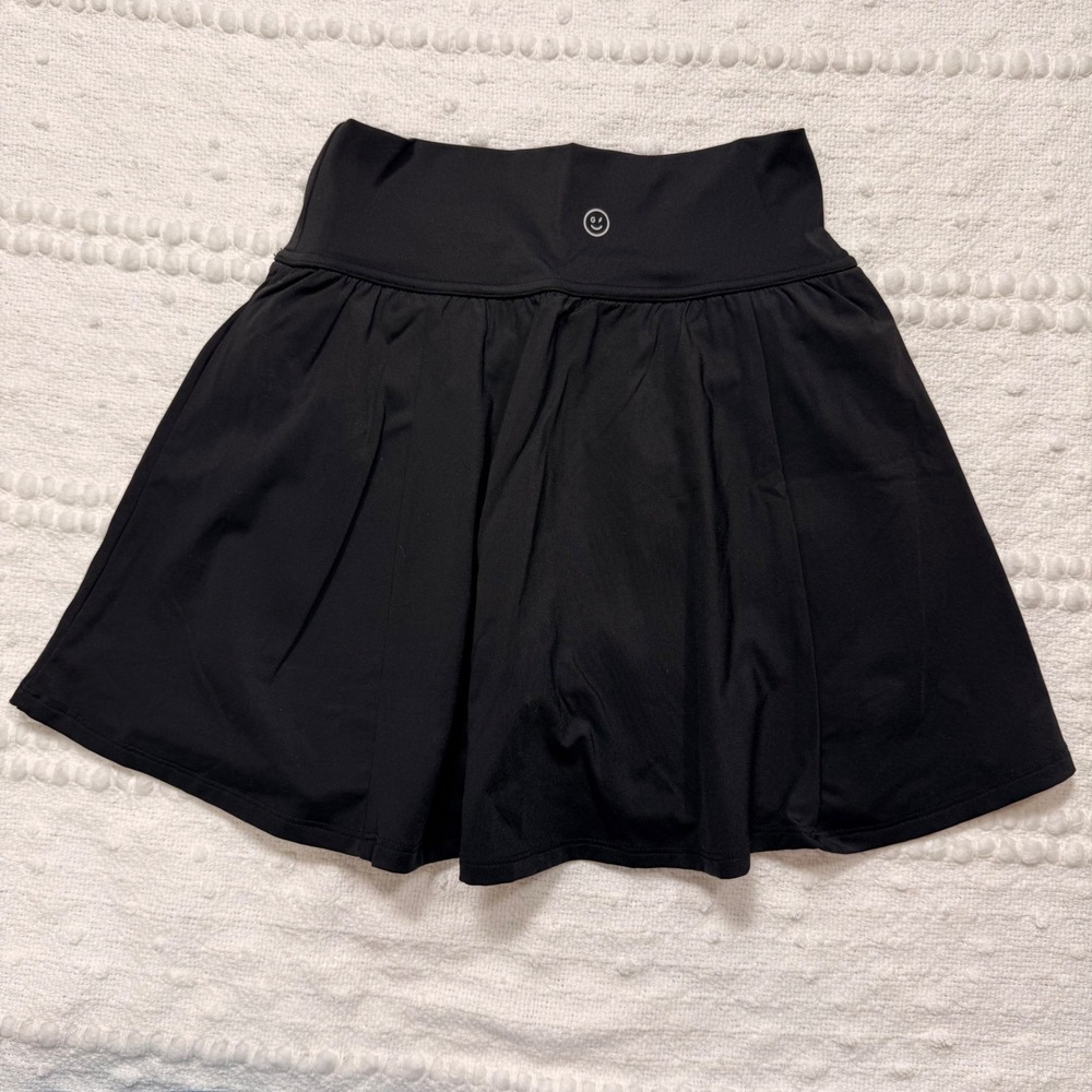 Gilly Hicks Go Energize Black High Waisted Active Skort with Pockets Small